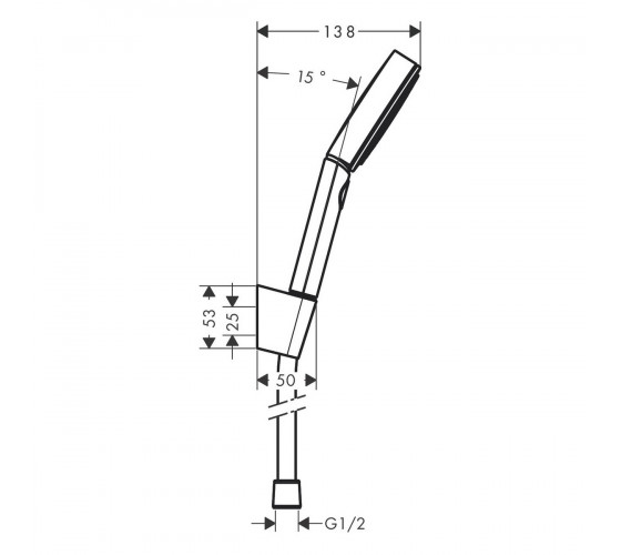 Душовий гарнітур Hansgrohe PULSIFY SELECT чорний матовий (24302670)
