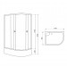 Душевая кабина с глубоким поддоном RJ LUX 120x80 см левая (120RZ100L)