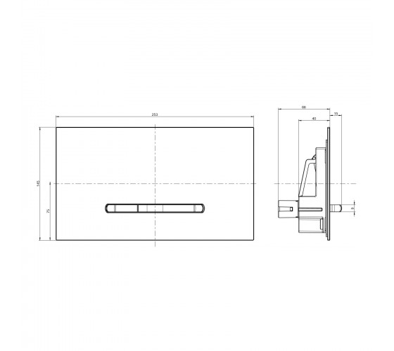 Кнопка змиву води Villeroy & Boch ViConnect E300, хром (92218061)