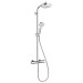 Душова система для душу з термостатом Hansgrohe Crometta 160 1jet Showerpipe EcoSmart (27265400)
