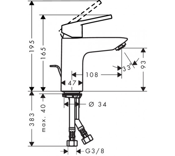 Набір змішувачів для душу Hansgrohe LOGIS LOOP LOO + Showerpipe Reno (1272019)