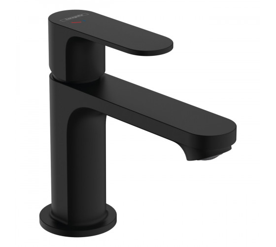 Смеситель для умывальника Hansgrohe Rebris S 80 с д/к, черный матовый (72513670)