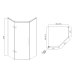 Душова кабіна Volle NEMO 90x90 см (10-22-170Lglass)