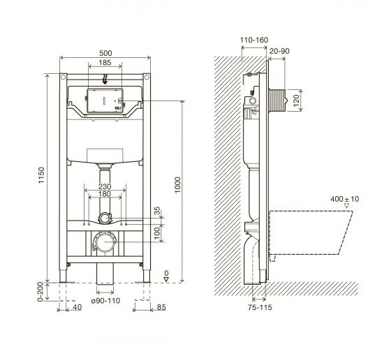 Инсталляция для унитаза Imprese 3в1 (i9120)