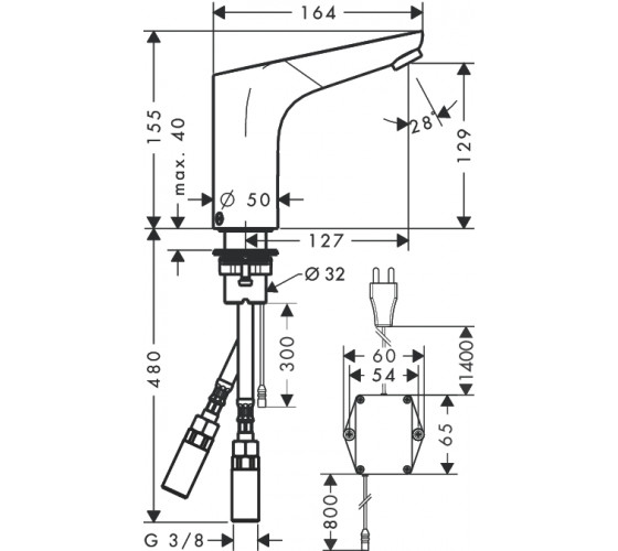 Смеситель для раковины  Hansgrohe Focus (31173000)
