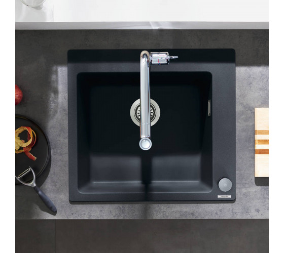Кухонная мойка Hansgrohe S510-F450 GS черный графит (43312170)