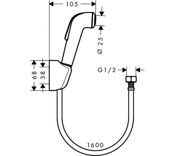Гигиенический душ Hansgrohe Porter (32122000)