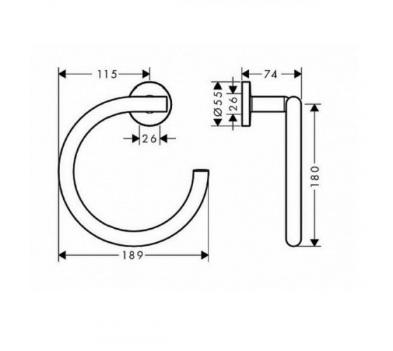 Держатель для полотенца Hansgrohe Logis (41724000)