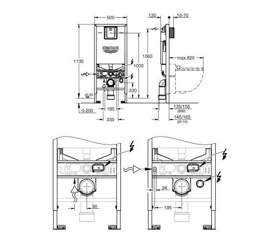 Інсталяція для унітазу-біде Grohe RAPID SLX (39596000)
