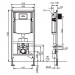 Набор инсталяционный: ARCHITECTURA NEW унитаз подв 37*53см, DirectFlush, с сид Slow closing+ VICONNECT инсталляция