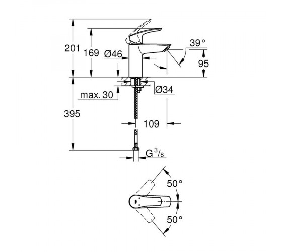 Змішувач для раковини Grohe Eurosmart (32467003)