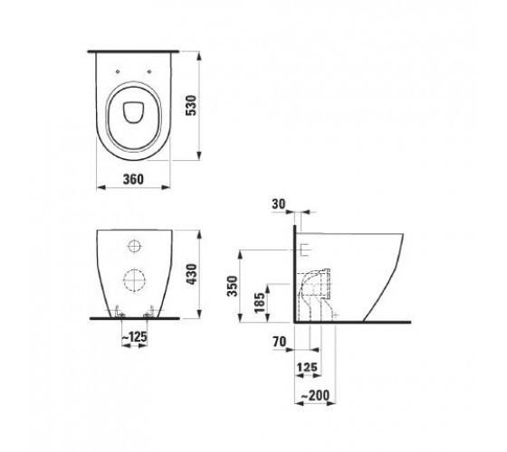 Унитаз напольный LAUFEN Pro Rimless (H8229560000001)