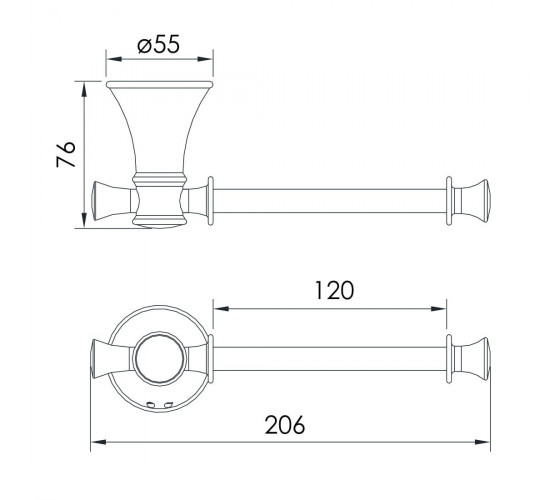 Держатель туалетной бумаги Imprese PODZIMA LEDOVE (ZMK01170122)