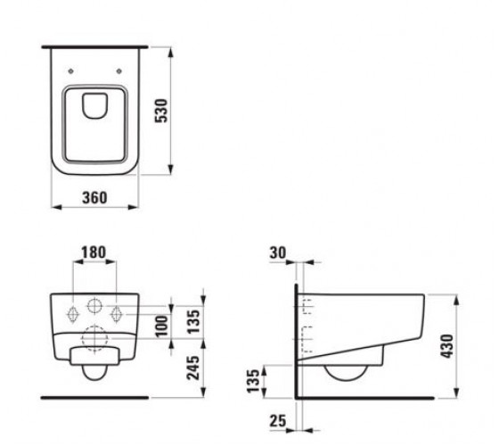 Унитаз подвесной Laufen Pro S Rimless (H8209620000001)