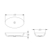 Умывальник накладной Volle 62 см (13-01-636)