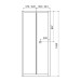 Дверь bifold 90*195, профиль хром, стекло прозрачное 5мм
