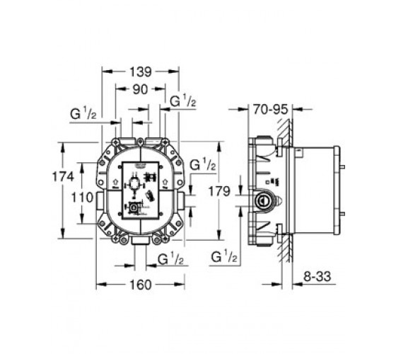 Скрытая часть смесителя Grohe Rapido T 35500000