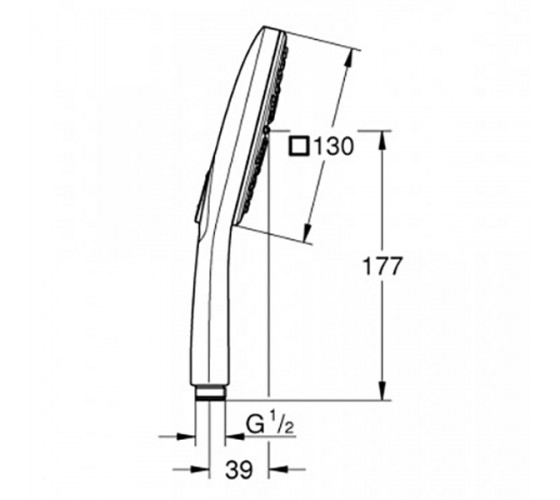 Ручной душ Grohe RAINSHOWER Smartactive Cube 130 (26550000)