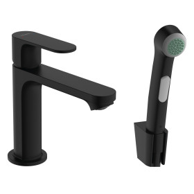 Смеситель для раковины Hansgrohe Rebris S 110 с гигиенической лейкой, Matt Black (72215670)