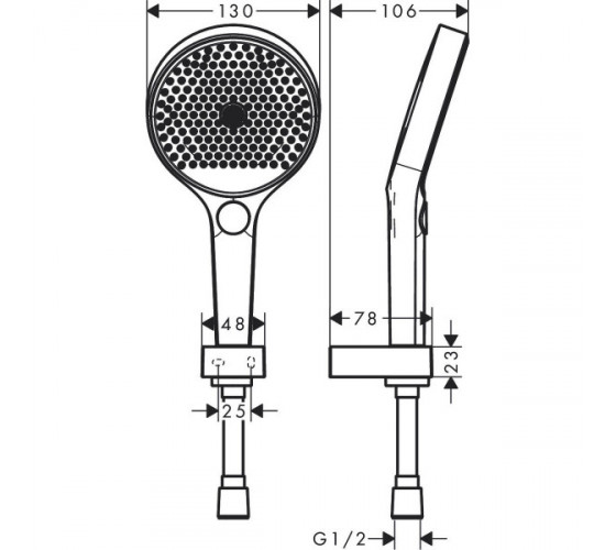 Душовий гарнітур Hansgrohe RAINFINITY 130 3jet (26851000)