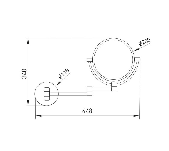 Косметичне дзеркало з LED-підсвіткою Volle cromo (2500.280901)