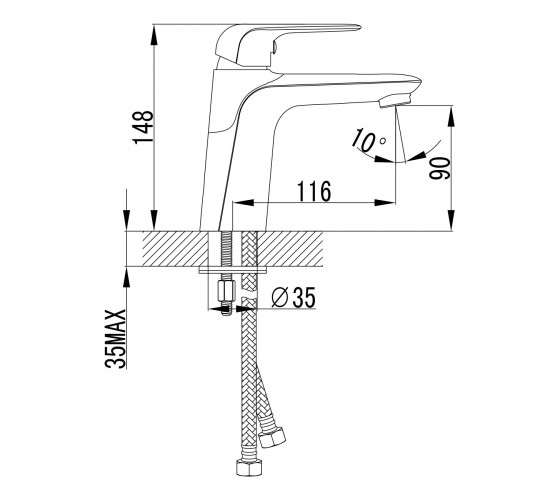 Змішувач для раковини Imprese NOVA OPAVA (05075)