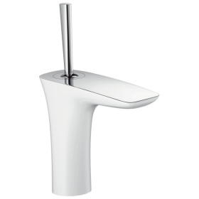 Смеситель для раковины со сливным набором Hansgrohe PuraVida хром-белый (15074400)