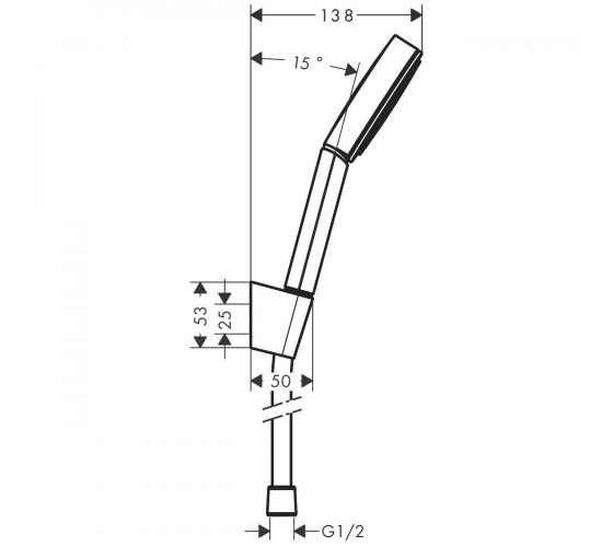 Душовий гарнітур Hansgrohe PULSIFY SELECT чорний матовий (24301670)