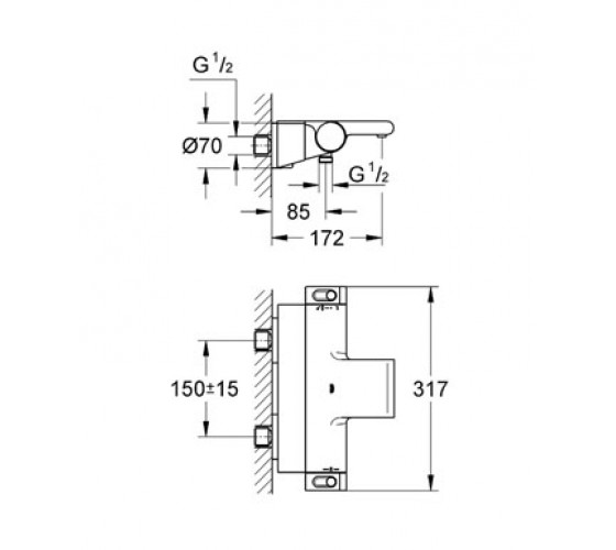Термостат для ванны Grohe Grohtherm 2000 NEW, хром (34464001)
