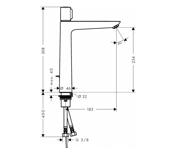 Смеситель для раковины Hansgrohe Talis Select E (71752000)