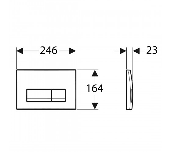 Клавиша смыва Geberit DELTA 50 черный глянец (115.119.DW.1)