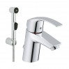 Змішувач для раковини з гігієнічним душем Grohe Eurosmart (23124002)
