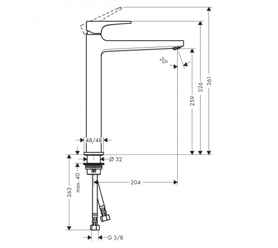Смеситель для раковины Hansgrohe METROPOL 260 белый (32512700)