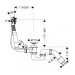 Cифон д/ванны со сливом-переливом HANSGROHE EXAFILL S (58115180)