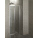 Дверь bifold 80*195, профиль хром, стекло прозрачное 5мм