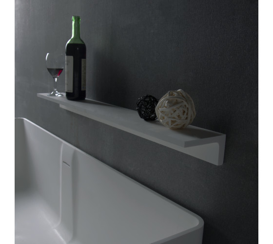 Полиця кам'яна Volle Solid Surface 450 мм білий (18-40-114)