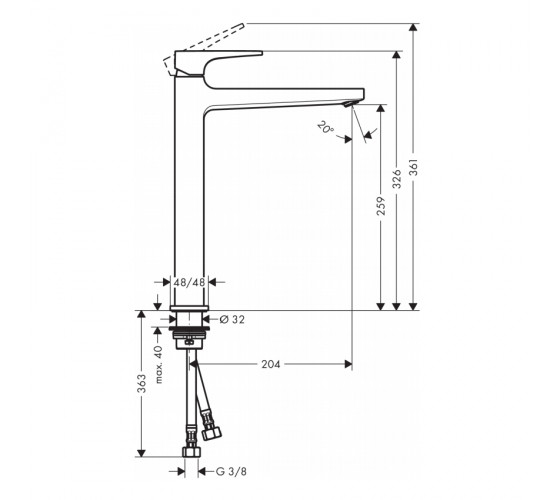 Смеситель для раковины Hansgrohe Metropol (32512000)