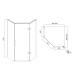 Душова кабіна Volle NEMO 90x90 см (10-22-170Rglass)