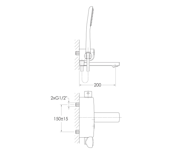 Термостат для ванны с душем Imprese SMART CLICK (ZMK101901040)