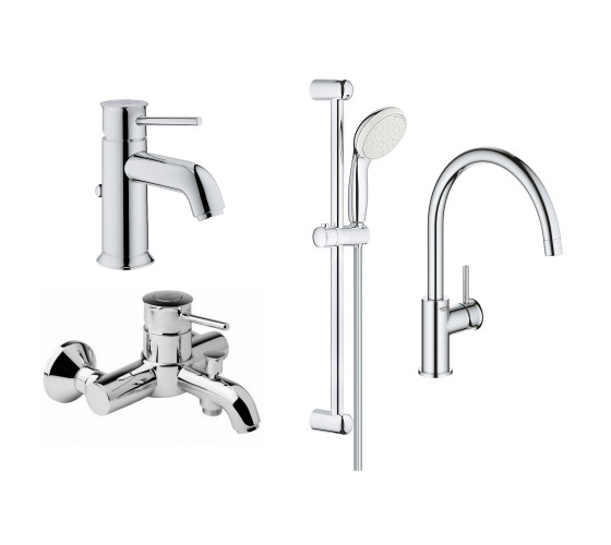 Набір змішувачів для ванни Grohe Bau Classic (123869K)
