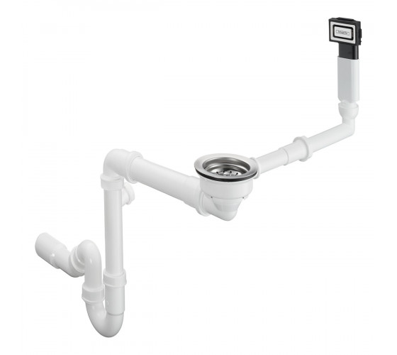 D16-10 сифон для гранитной кухонной мойки Hansgrohe, хром