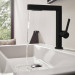 Смеситель для раковины с выдвижным изливом Hansgrohe FINORIS черный матовый (76063670)