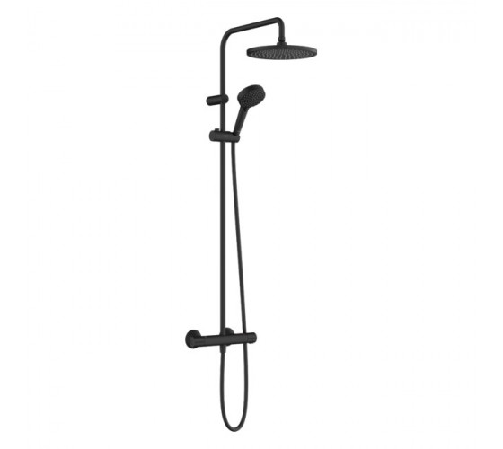 Душова система з термостатом Hansgrohe Vernis Blend Showerpipe 240 чорний матовий (26426670)