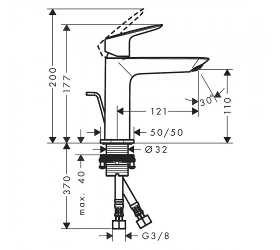 Смеситель для раковины Hansgrohe Logis 110 Fine (71251000)