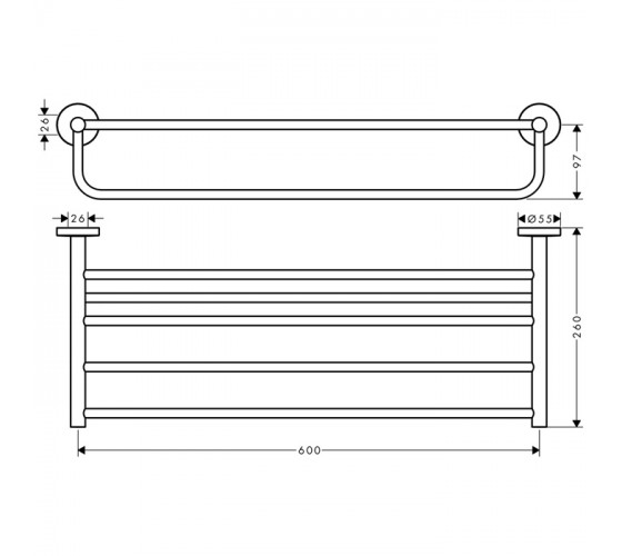 Рушникотримач Hansgrohe Logis Universal, хром (41720000)