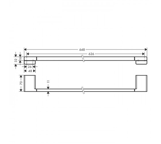 Держатель для полотенец Hansgrohe ADDSTORIS 64 см (41747000)