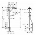 Душова система для душу з термостатом Hansgrohe Crometta 160 1jet Showerpipe (27264400)