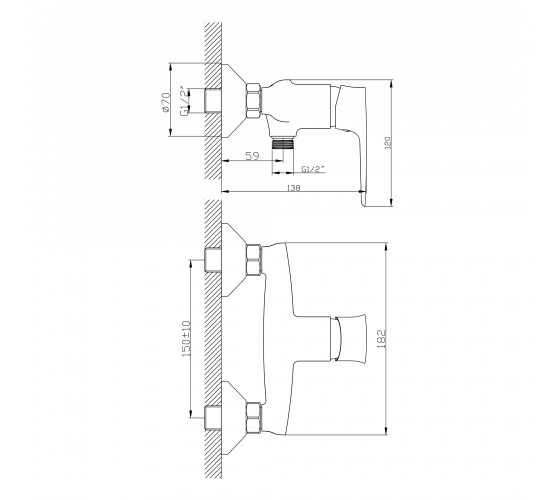Смеситель для душа Imprese STRELA (f03308301AA)