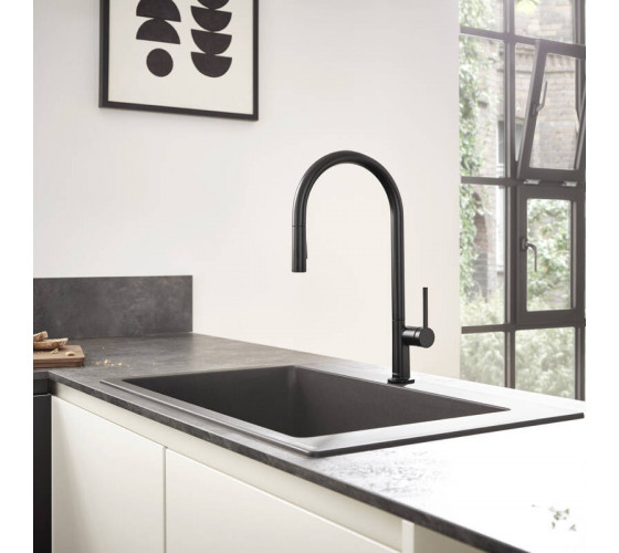 Кухонная мойка Hansgrohe S510-F660 GS черный графит (43313170)