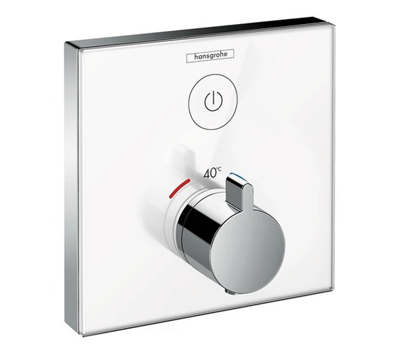 SHOWERSELECT термостат для одного потребителя, стеклянный, см, белый/хром